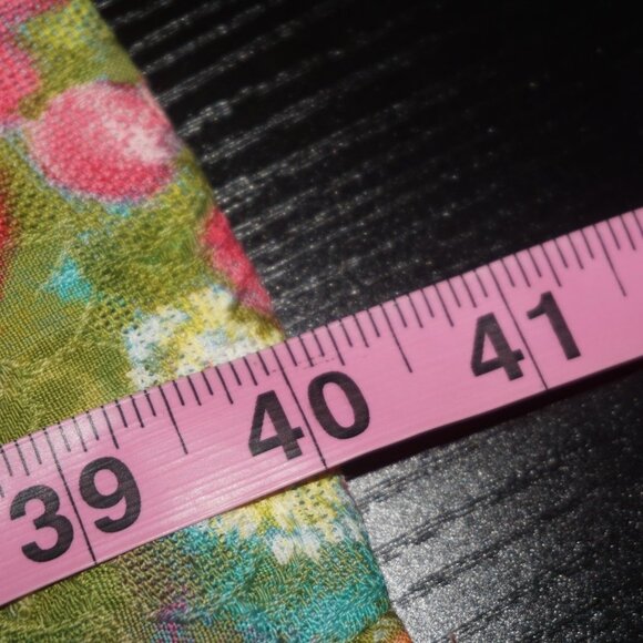 Vintage 60s Rainbow Floral Shift Dress - Picture 9 of 9